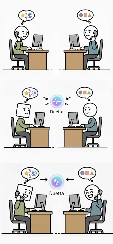 Duetta real-time translation interface